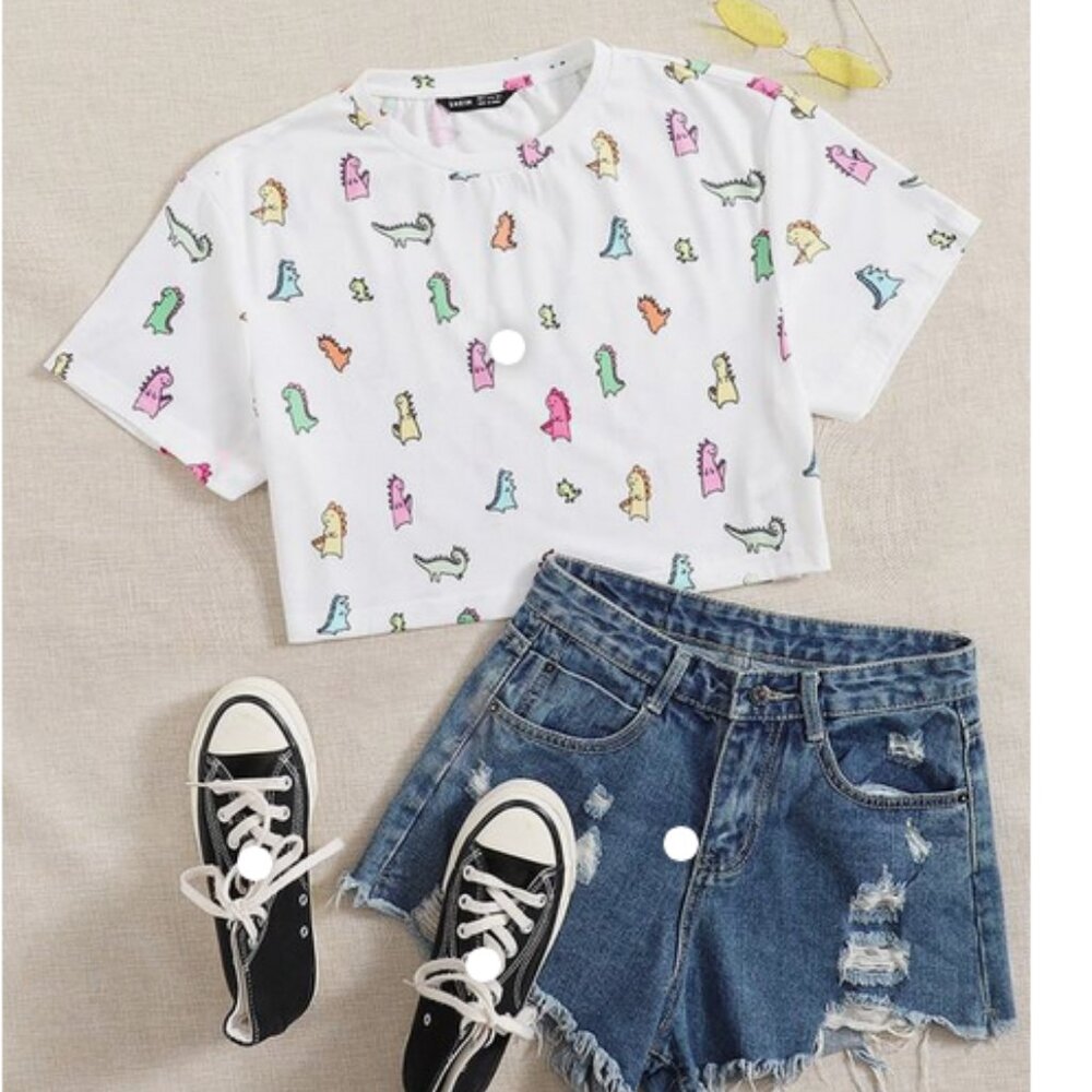 Dino Crop Tee